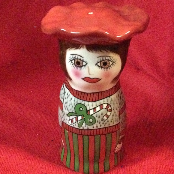 Susan Paley Vintage Candice & Noelle Salt & Pepper Shakers & Spoon Rest - Picture 2 of 9